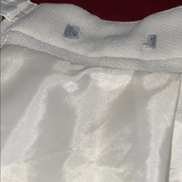 Bebe Flutter Ruffle Pencil Skirt Medium White - Picture 8 of 8